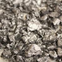 Close up of historic graphite flake concentrate from the Bama Mine property in Chilton County, Alabama